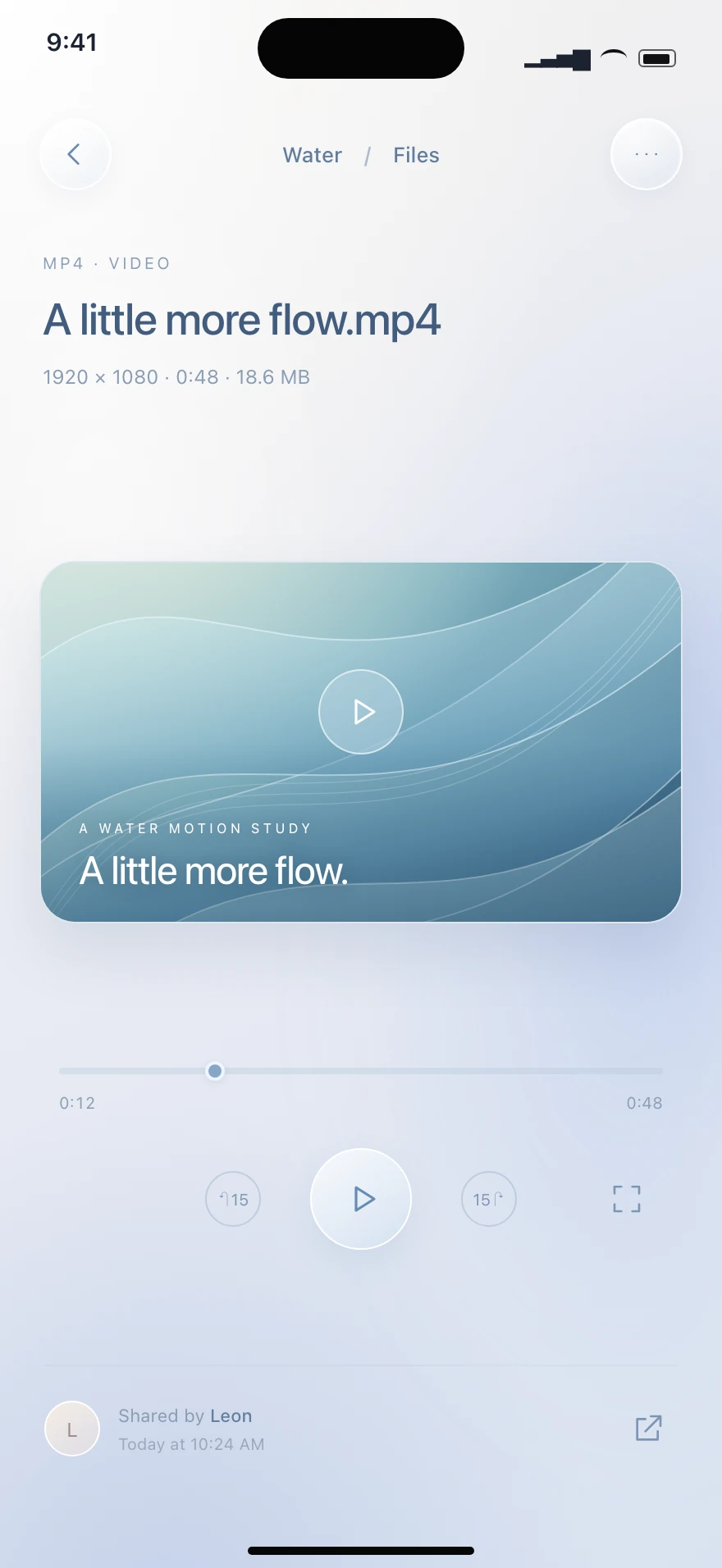 Water accepted design: Video