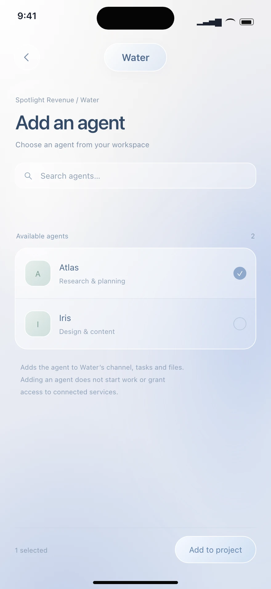 Water accepted design: Participate