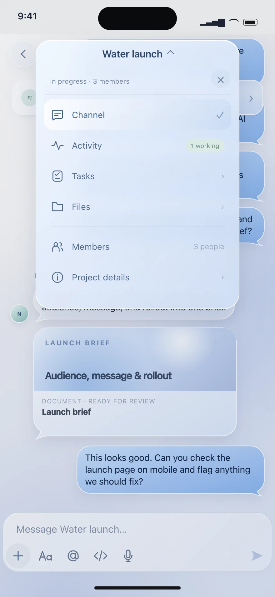 Water accepted design: Talk
