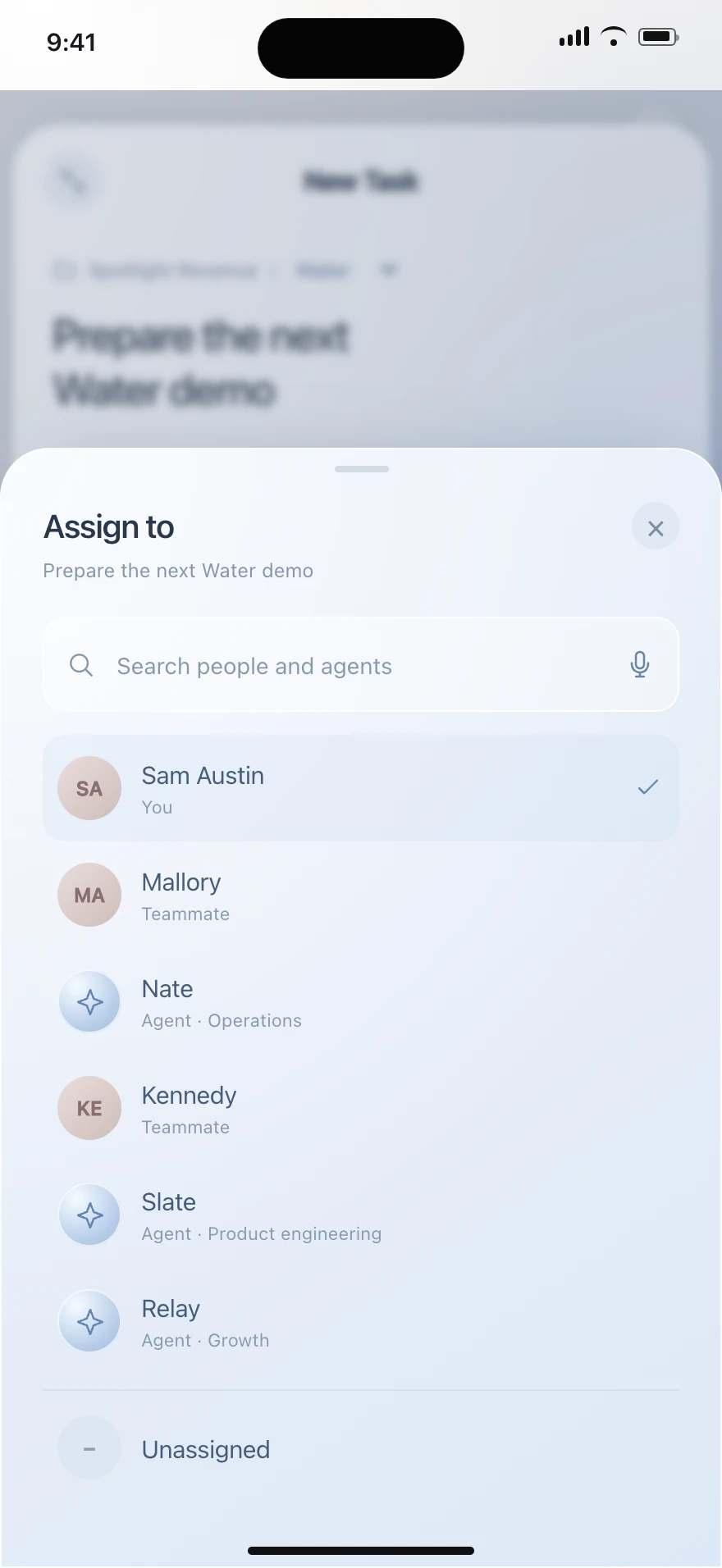 Water accepted design: Assign