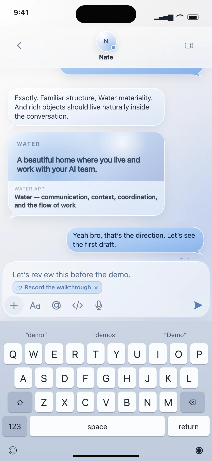 Water accepted design: Compose